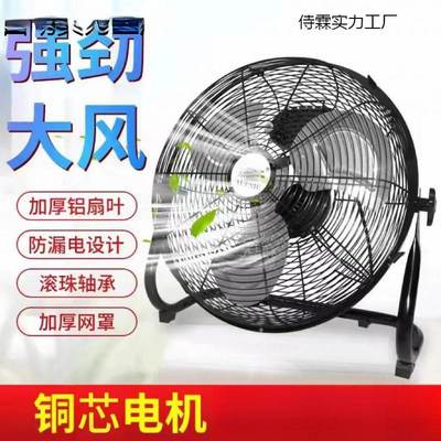 电风扇大功率工业风扇落地扇趴地扇台式坐爬地扇家用商用静音