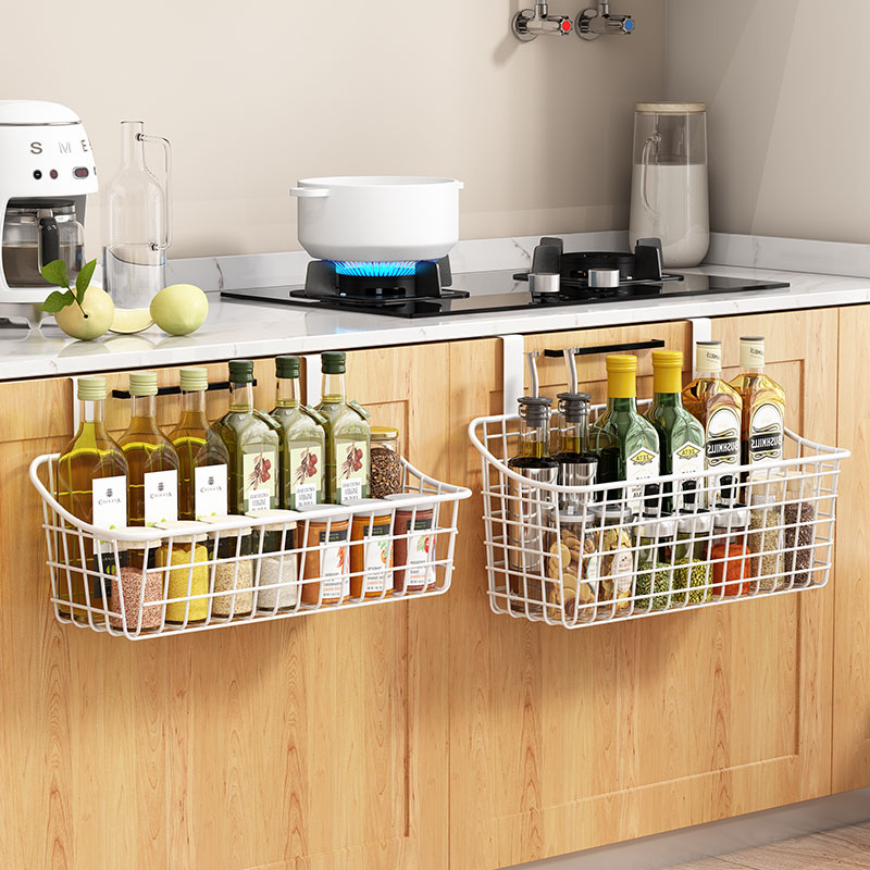 厨房整体橱柜吊柜挂篮柜门收纳篮化妆室浴室家用置物架收纳层架整
