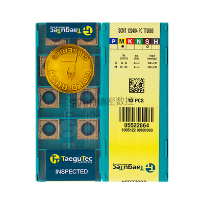 韩国特固克 Taegutec数控刀片 SCMT120404-PC TT9080 加工不锈钢