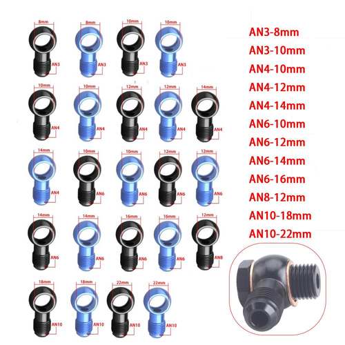 汽车改装配件油泵供油螺丝出油口接头铝合金鱼眼接头AN3 4 6 8 10