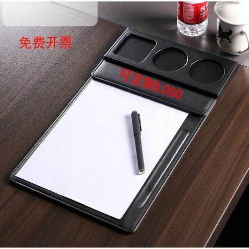 皮革a4文件夹板办公会议垫板夹皮革书写垫板酒店便签夹可logo