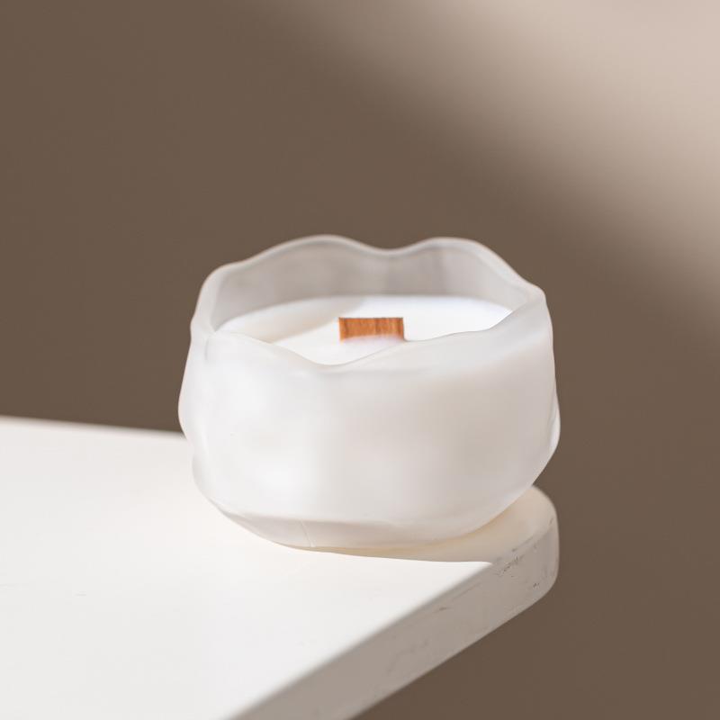 初雪香薰蜡烛杯 玻璃杯精油大豆蜡香薰蜡烛生日气氛蜡烛伴手礼