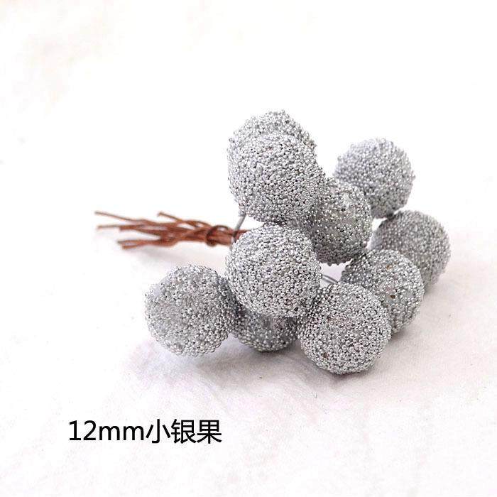 仿真小果子红色金色银色手工材料装饰果子圣诞花环配件樱桃果