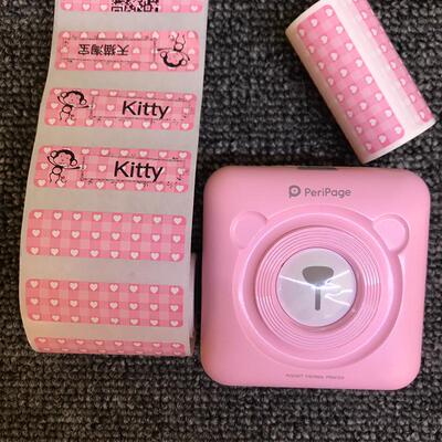 Peripage爱立熊A6彩色热敏标签贴纸喵喵机错题机不干胶热敏标签纸