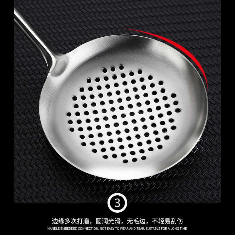 花梨木柄304不锈钢大汤勺家用炒菜锅勺子厨房长柄盛汤粥稀饭炒勺