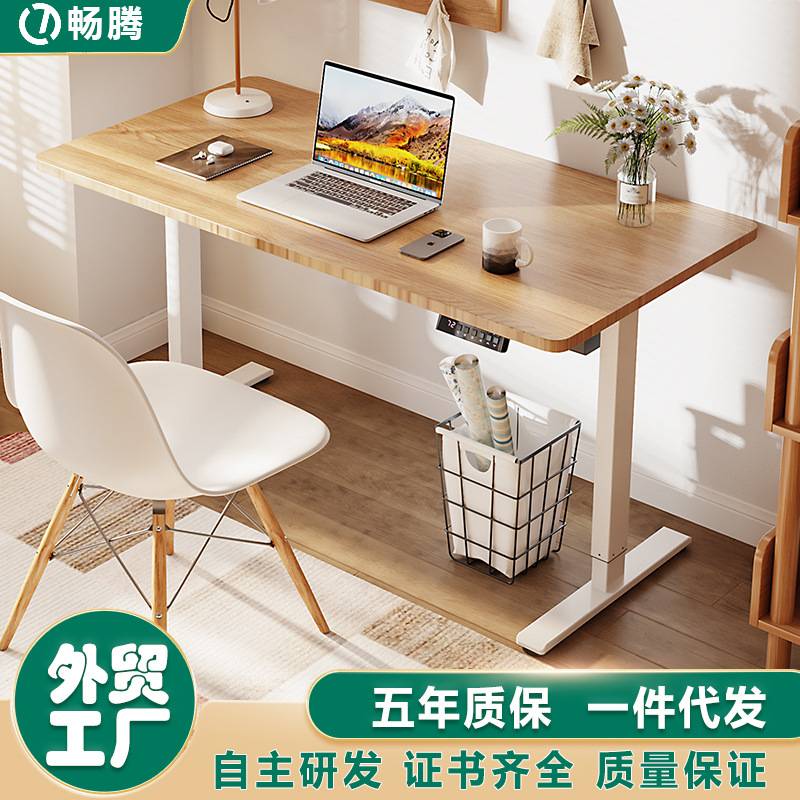 单人升降办公桌升降站立式电脑桌移动电动桌智能桌电动升降桌架