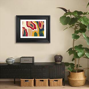 法式中古风沙发背景墙挂画样板间工装客厅卧室蒙德里安小众艺术画