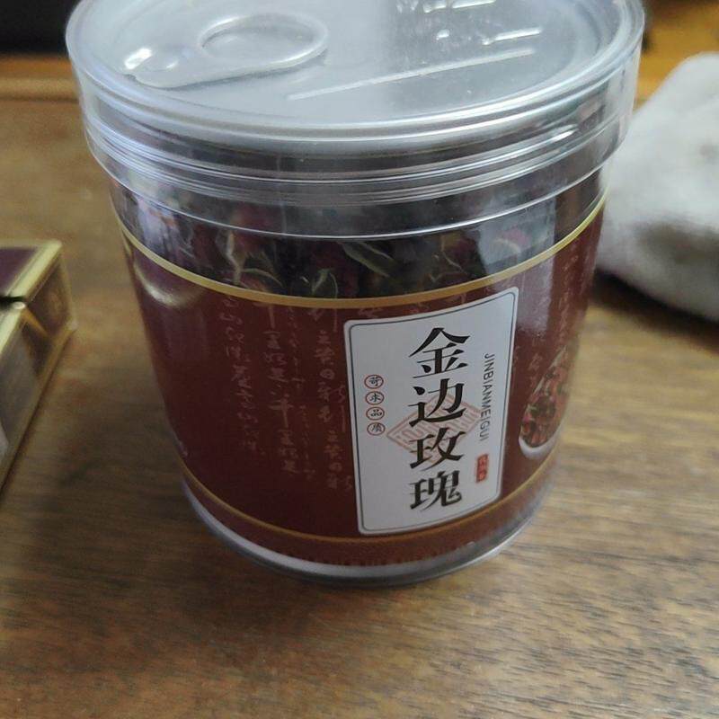 正宗金边玫瑰云南玫瑰花红玫瑰干花罐装特级泡茶花茶大朵