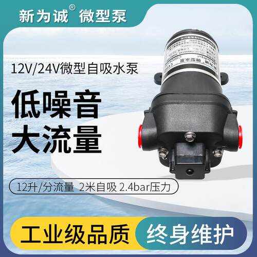 新为诚品牌电动自吸送过滤直流供电冲洗压力微型水泵CSP24120包邮