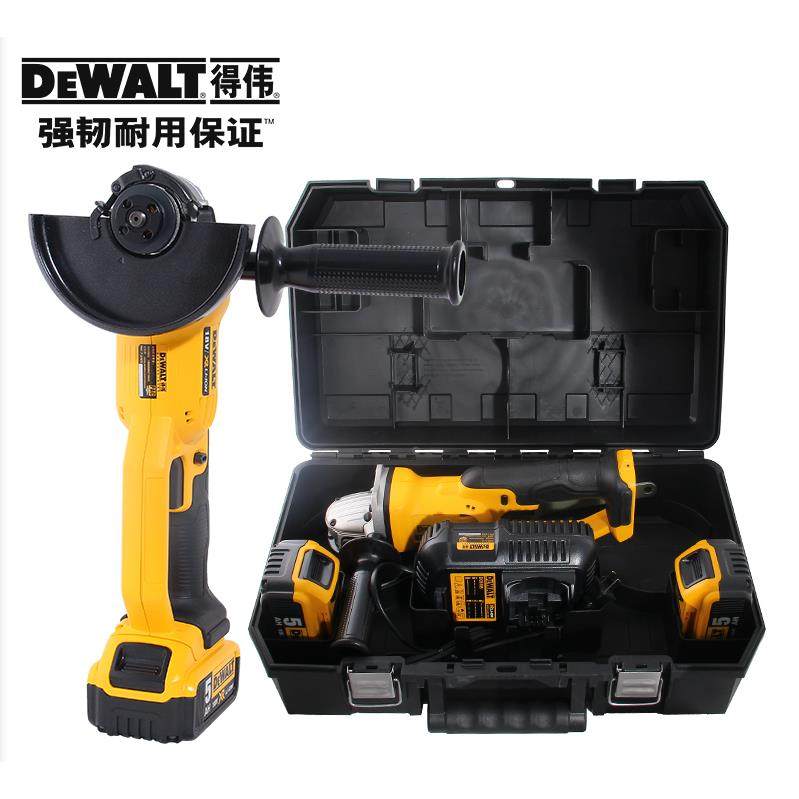 正品得伟DEWALT锂电充电式角磨机100mm抛光18V打磨机DCG412KN100