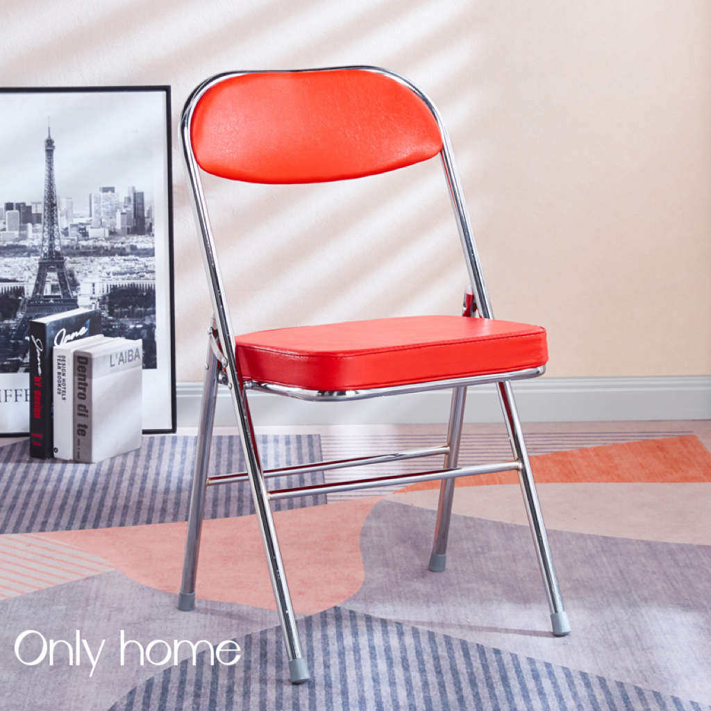 家用折叠椅子办公会议简约现代中古加厚靠背餐椅宿舍电脑拍照凳子