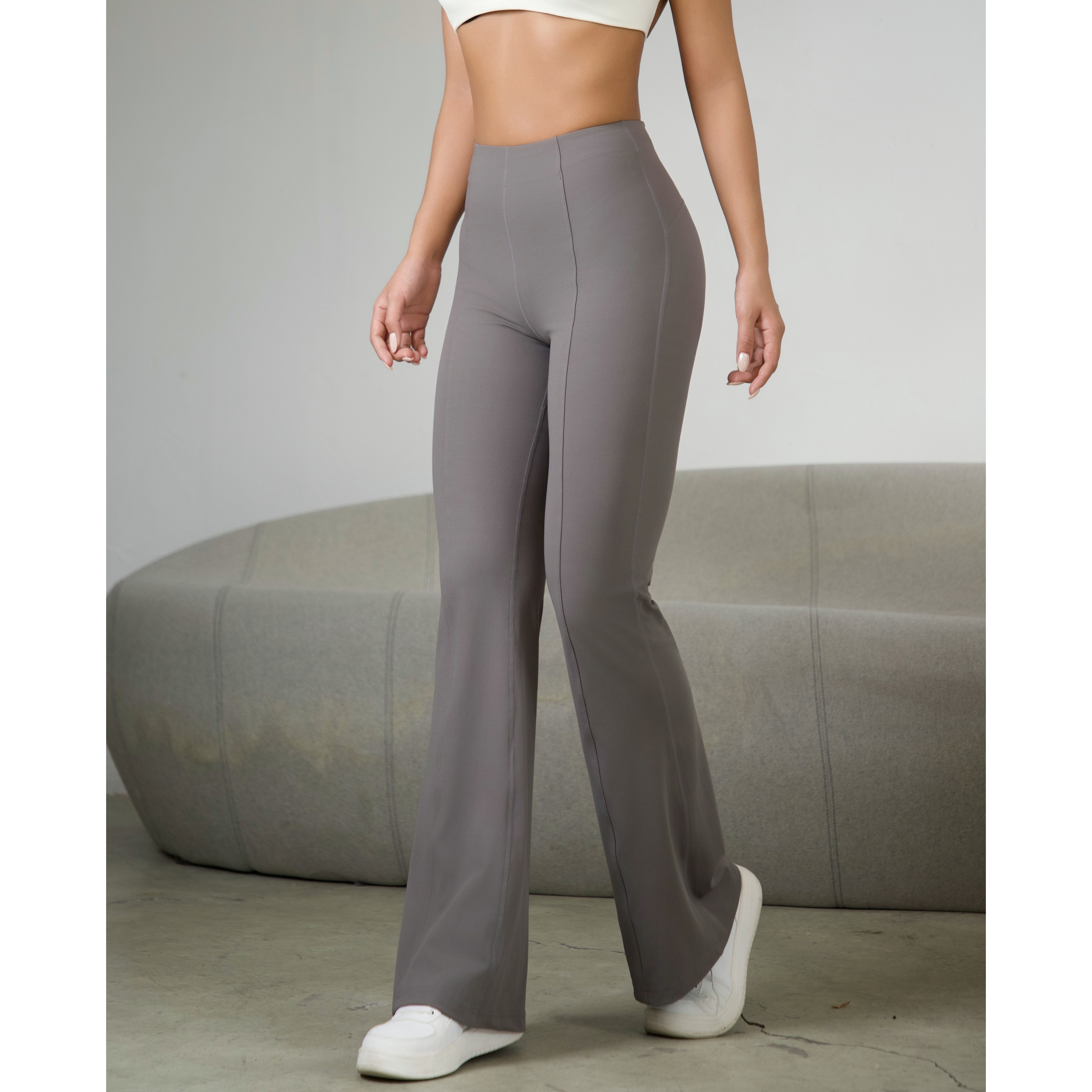 Zioccie 裸感中腰收腹喇叭裤女显瘦性感提臀阔腿裤显臀外穿瑜伽裤