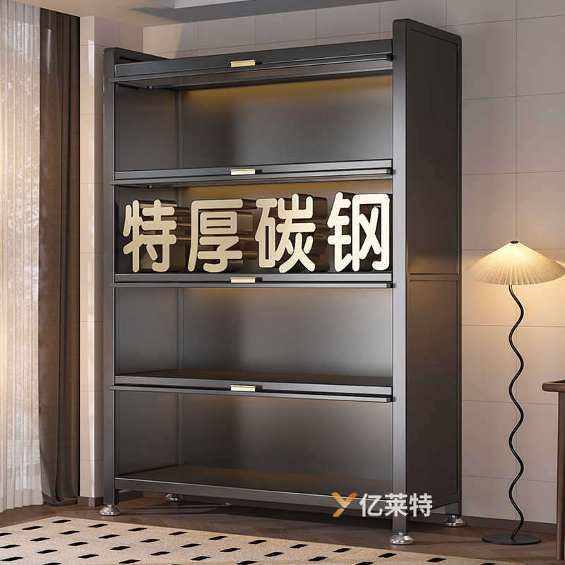 速发2024新款门款钢制鞋柜家用爆口入户玄关大容量尘纳置物架防收