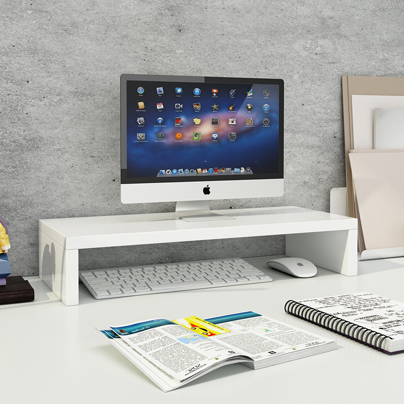 速发办桌桌置物架台式电增脑高架屏垫抬高公面收纳支架底座架子