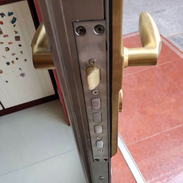 速发双厚锁体方头圆头方活加快门锁通用型不锈钢锁具双舌大圆柱