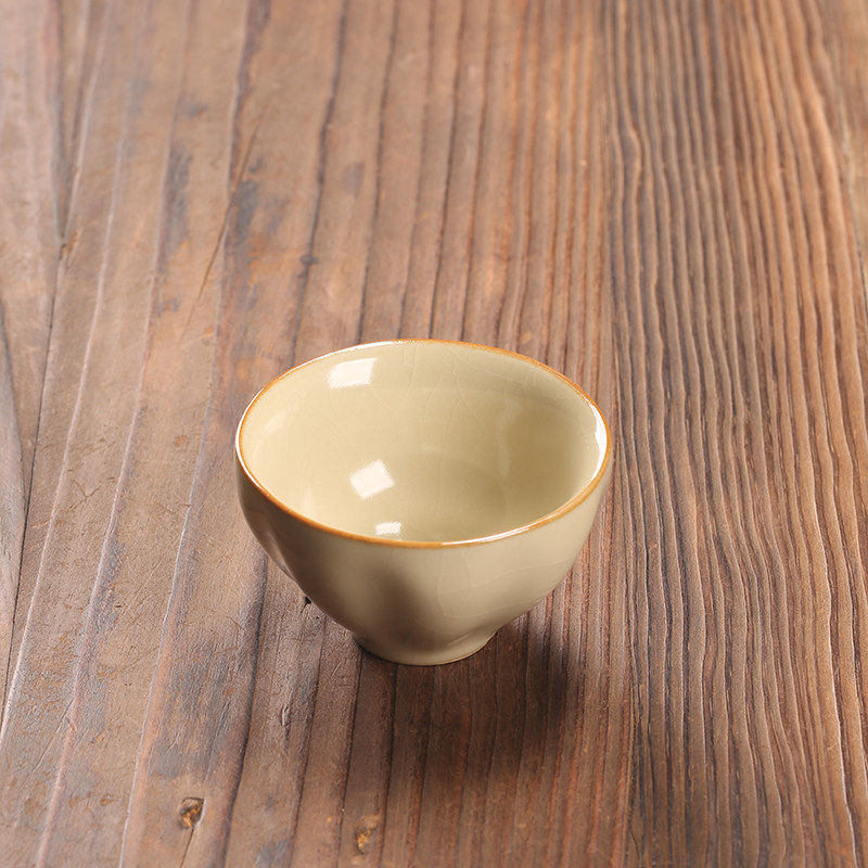 速发熹言汝窑小主人杯开片可养陶瓷杯功夫茶杯子茶杯个人专用单杯