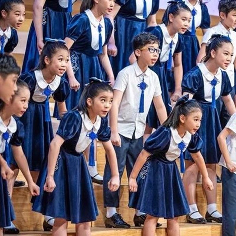 速发六一儿童合唱服中小学生演出团朗诵表演服礼服服体唱合大团服