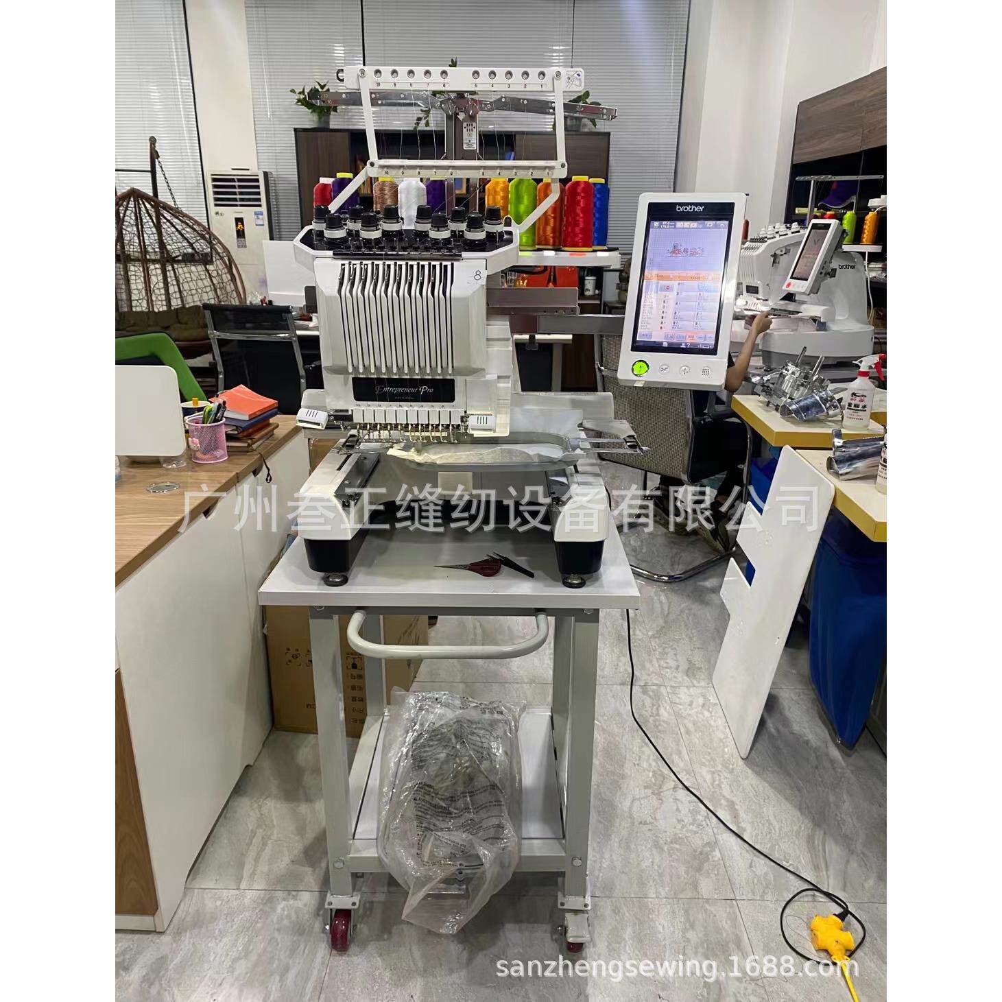 供应二手日本兄弟牌PR-1000e单头十针电脑绣花机商用绣花机