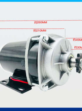 羚鹰24V36V48V500W800W电动车 改装三轮车永磁减速有刷电机马达
