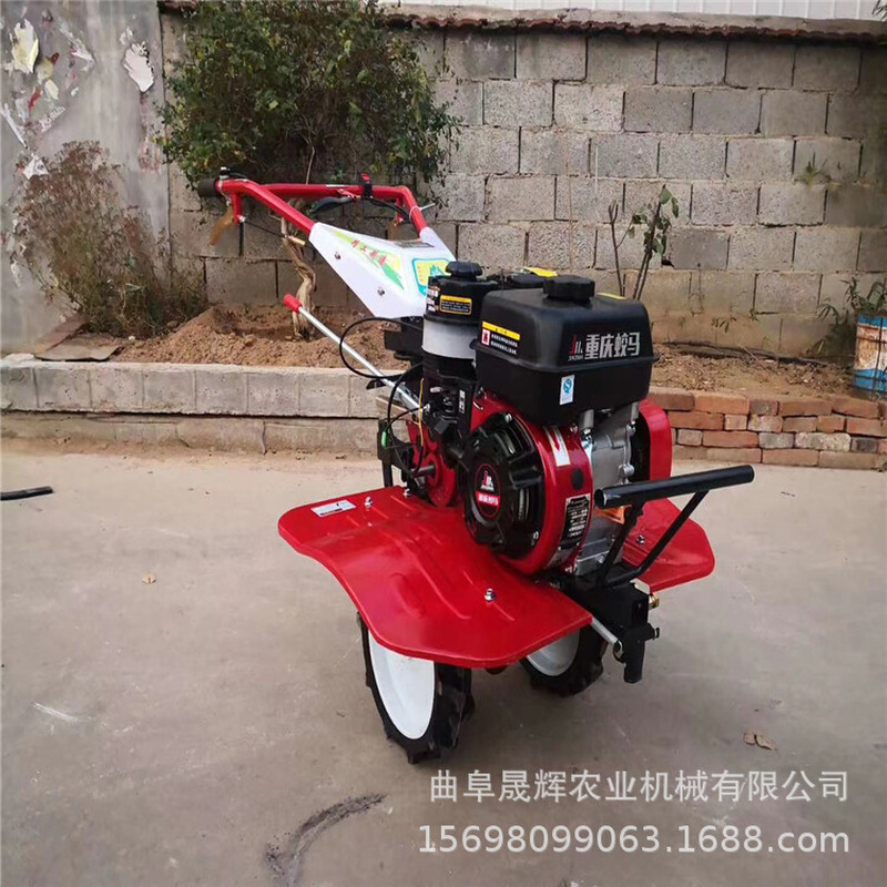 柴油173动力两驱微耕机 茶园菜地犁地翻土机 手推式旋耕耘锄机