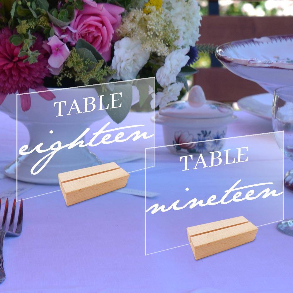 透明亚克力婚礼桌位牌六边形长方形圆形桌号牌DIY席位牌