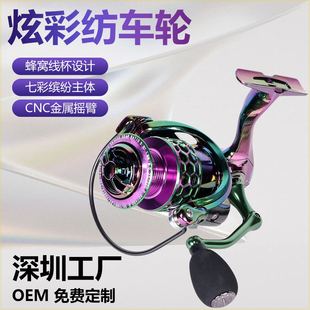 批發(fā)全金屬紡車輪魚線輪漁線輪遠(yuǎn)投輪海桿輪錨魚輪漁具炫彩紡車輪