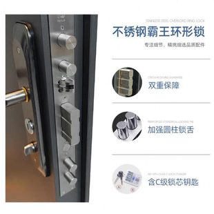 甲级家用端防盗门304不锈钢大门别墅安全入户门韩式 厂促新款 子母