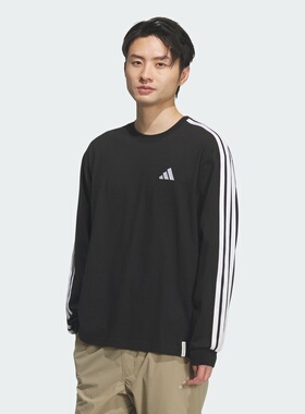 adidas阿迪达斯男子ES+ 3S L/S TEE运动休闲长袖T恤KF3728