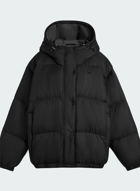 adidas阿迪达斯三叶草女子运动休闲保暖连帽羽绒服外套KG4915