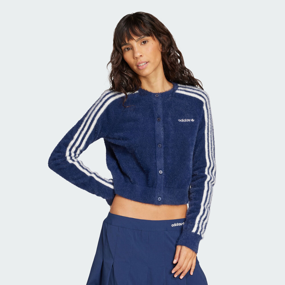 adidas 阿迪达斯三叶草女子FLUFFY CARDIGAN开衫外套JW3644