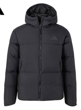 adidas阿迪达斯男子PUFFY DOWN JKT运动厚羽绒服短JV6187
