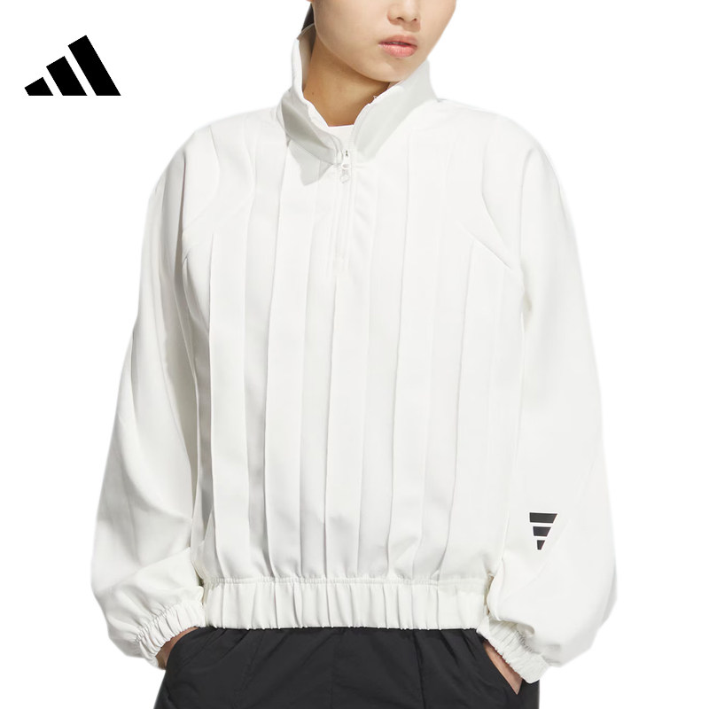 adidas阿迪达斯女子FUSTL W P CREW针织运动卫衣JM4256
