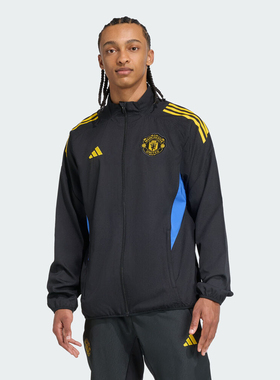 adidas阿迪达斯男子曼联足球运动训练梭织立领夹克外套JP3134