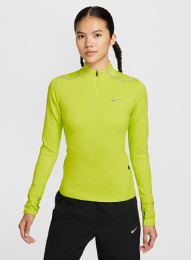 NIKE耐克女子跑步运动训练修身半拉链长袖T恤HV2945-389