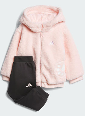 adidas阿迪达斯女婴童动休闲长袖套装KB7417