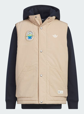 adidas阿迪达斯三叶草男大童运动休闲保暖连帽棉服外套KB5145