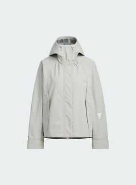 adidas阿迪达斯女子FOS运动休闲机能风梭织连帽夹克外套KS0066