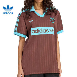 adidas阿迪达斯三叶草女子FOOTBALLTEE运动休闲短袖 T恤JY3542