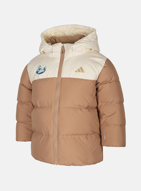adidas阿迪达斯男婴童运动休闲保暖连帽羽绒服外套KC5394