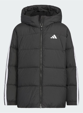 adidas阿迪达斯男大童运动训练保暖连帽羽绒服外套KC5928