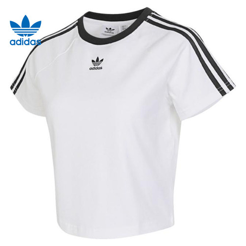 adidas Originals阿迪三叶草女子3S CALI TEE SS短运动T恤JC8704