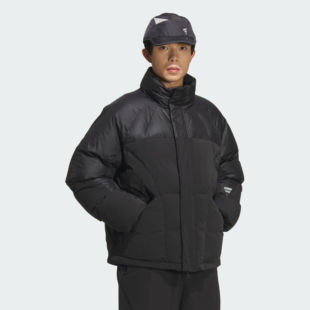 adidas阿迪达斯男子FOS运动休闲保暖立领羽绒服外套KH1482