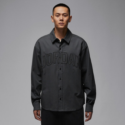 NIKE耐克男子jordan运动休闲条纹梭织长袖衬衫IB0318-011