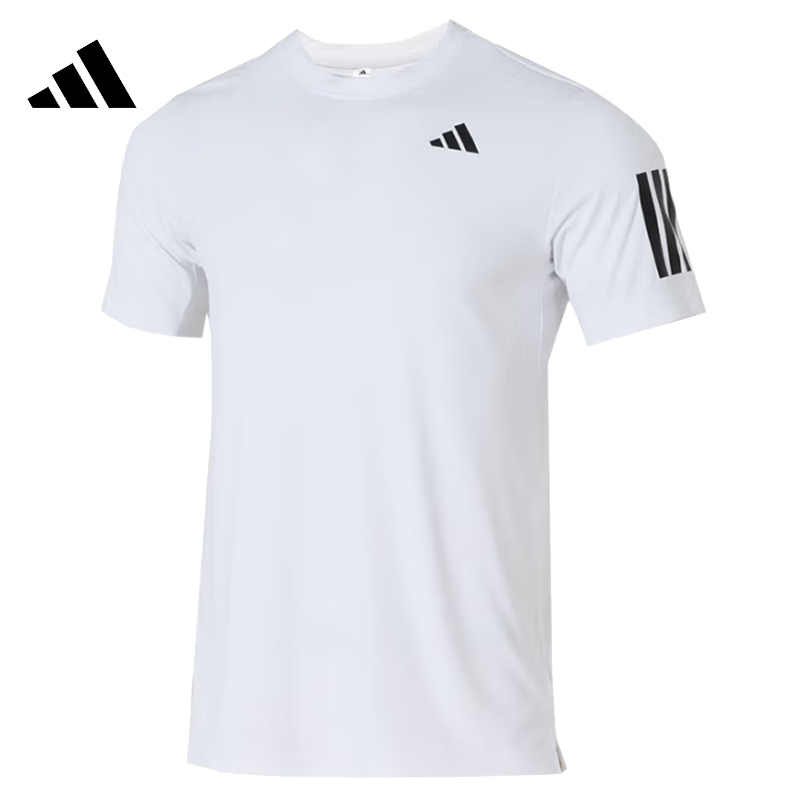 adidas阿迪达斯男子CLUB 3STR TEE运动休闲短袖T恤JE0413