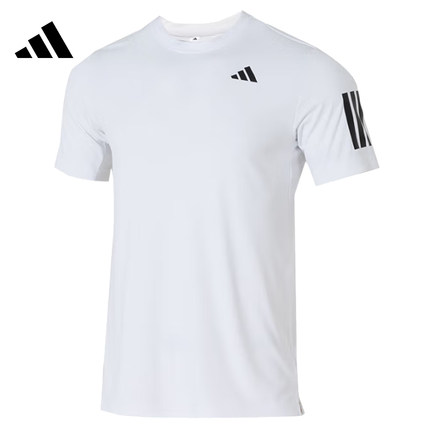 adidas阿迪达斯男子CLUB 3STR TEE运动休闲短袖T恤JE0413