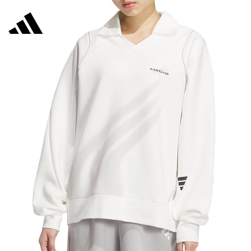 adidas阿迪达斯女子FUSTL P GF CREW针织运动卫衣JY8059