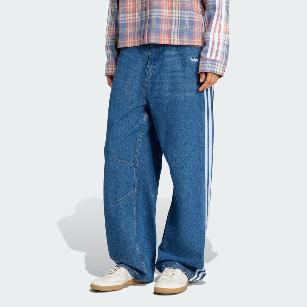 adidas阿迪达斯三叶草女子BAGGY DENIM运动休闲长裤KC6278