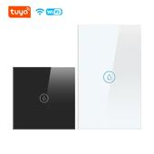适配欧规WiFi智能开关20A双极 Alexa语音控制热水器 双断触摸Tuya