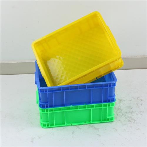 适用零件盒仓库多色熟胶带盖塑料周转箱小号440*330*140400-1