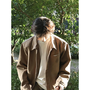 美式复古卡其色二棉外套男款秋冬季正肩飞行夹克棉服夹棉工装棉衣